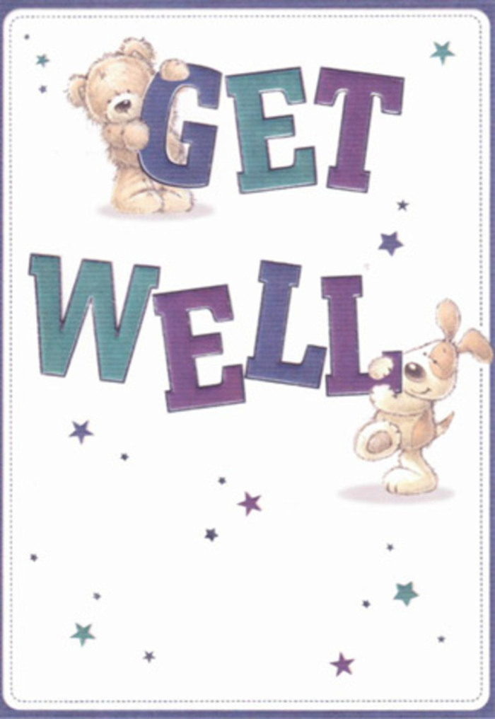 Celebrating resilience and gentle encouragement, this thoughtfully crafted get well card blooms with local character, joyfully illustrated by a smiling bear and a floppy-eared puppy. Scattered across a creamy, bright backdrop, playful stars shimmer as if spreading good wishes throughout Crayford's friendly neighbourhoods. The bold typography-confident, rounded, and coloured in shades of purple and vibrant aqua-anchors the card's design, much like spring flowers spilling across a Crayford window ledge. There's a near-tactile quality to the image: the bear's plush fur and the puppy's velvety ears seem touchably soft, offering comfort and kindness beyond words. Envision sending this card along with a hand-tied bouquet from Crayford Flowers-the two gestures perfectly aligned in their mission to brighten days and reassure the unwell. The composition's airiness, its pops of cheerful colour, and the heartening expressiveness of the characters together evoke that hopeful mood cherished by Crayford locals. This is more than just a card; it's a gentle radiance of positivity and care, perfect for lifting spirits all along Thames Road and beyond.